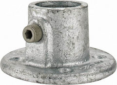 Kee - 1" Pipe, Medium Flange, Malleable Iron Flange Pipe Rail Fitting - Galvanized Finish - All Tool & Supply