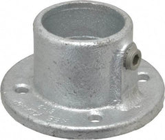 Kee - 2" Pipe, Medium Flange, Malleable Iron Flange Pipe Rail Fitting - Galvanized Finish - All Tool & Supply