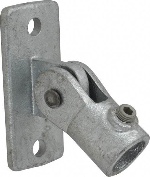 Kee - 3/4" Pipe, Swivel Flange, Malleable Iron Flange Pipe Rail Fitting - Galvanized Finish - All Tool & Supply