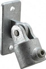 Kee - 1-1/4" Pipe, Swivel Flange, Malleable Iron Flange Pipe Rail Fitting - Galvanized Finish - All Tool & Supply