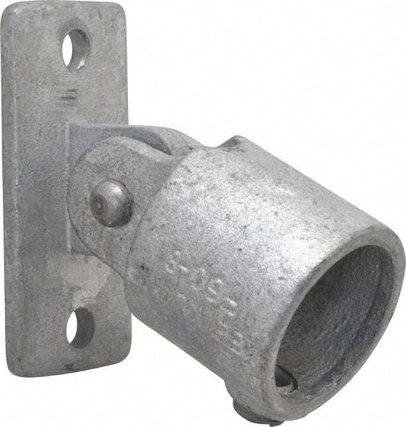 Kee - 2" Pipe, Swivel Flange, Malleable Iron Flange Pipe Rail Fitting - Galvanized Finish - All Tool & Supply