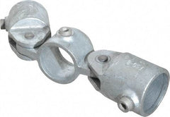 Kee - 1-1/2" Pipe, Malleable Iron Swivel Socket Pipe Rail Fitting - Galvanized Finish - All Tool & Supply