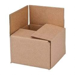 Made in USA - 6" Wide x 6" Long x 4" High Corrugated Shipping Box - Brown, 200 Lb Capacity - All Tool & Supply