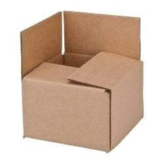 Made in USA - 6" Wide x 6" Long x 4" High Corrugated Shipping Box - Brown, 200 Lb Capacity - All Tool & Supply