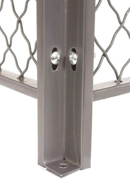 Folding Guard - 7' Tall, Temporary Structure Corner Post - Grey Enamel Finish, for Temporary Structures - All Tool & Supply