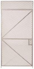 Folding Guard - 3' Wide x 10' High, Hinged Single Door for Temporary Structures - Woven Wire - All Tool & Supply