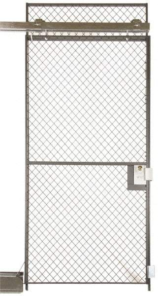 Folding Guard - 5' Wide x 8' High, Sliding Door for Temporary Structures - Woven Wire - All Tool & Supply