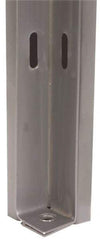 Folding Guard - 8' Tall, Temporary Structure Adjustable Corner Post - Grey Enamel Finish, for Temporary Structures - All Tool & Supply