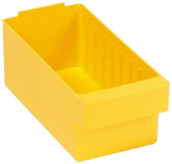 Quantum Storage - 11-5/8" Deep, Yellow High-Impact Polystyrene Drawer Bin - 4-5/8" High x 5-9/16" Wide x 11-5/8" Long - All Tool & Supply