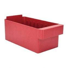 Quantum Storage - 11-5/8" Deep, Red High-Impact Polystyrene Drawer Bin - 4-5/8" High x 5-9/16" Wide x 11-5/8" Long - All Tool & Supply