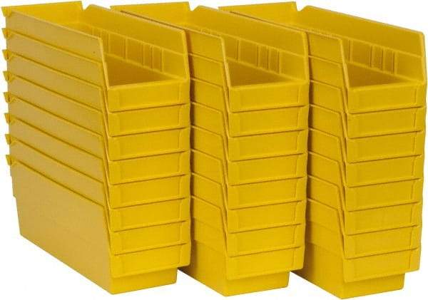 Akro-Mils - 11-5/8" Deep, Yellow Hopper Shelf Bin - 4" High x 4-1/8" Wide x 11-5/8" Long - All Tool & Supply