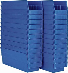 Akro-Mils - 11-5/8" Deep, Blue Hopper Shelf Bin - 4" High x 4-1/8" Wide x 11-5/8" Long - All Tool & Supply