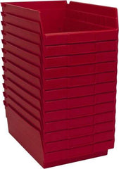 Akro-Mils - 11-5/8" Deep, Red Hopper Shelf Bin - 4" High x 8-3/8" Wide x 11-5/8" Long - All Tool & Supply