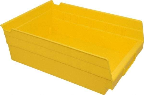 Akro-Mils - 11-5/8" Deep, Yellow Hopper Shelf Bin - 4" High x 8-3/8" Wide x 11-5/8" Long - All Tool & Supply