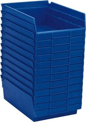 Akro-Mils - 11-5/8" Deep, Blue Hopper Shelf Bin - 4" High x 8-3/8" Wide x 11-5/8" Long - All Tool & Supply