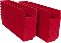 Akro-Mils - 17-7/8" Deep, Red Hopper Shelf Bin - 4" High x 4-1/8" Wide x 17-7/8" Long - All Tool & Supply