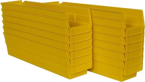 Akro-Mils - 17-7/8" Deep, Yellow Hopper Shelf Bin - 4" High x 4-1/8" Wide x 17-7/8" Long - All Tool & Supply