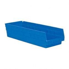 Akro-Mils - 17-7/8" Deep, Blue Hopper Shelf Bin - 4" High x 6-5/8" Wide x 17-7/8" Long - All Tool & Supply