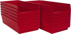 Akro-Mils - 17-7/8" Deep, Red Hopper Shelf Bin - 4" High x 8-3/8" Wide x 17-7/8" Long - All Tool & Supply