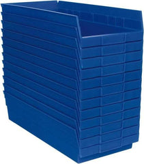 Akro-Mils - 17-7/8" Deep, Blue Hopper Shelf Bin - 4" High x 8-3/8" Wide x 17-7/8" Long - All Tool & Supply