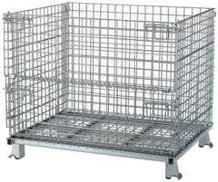 Nashville Wire - 40" Long x 32" Wide x 34-1/2" High Steel Basket-Style Bulk Folding Wire Stackable Container - 4,000 Lb. Load Capacity - All Tool & Supply