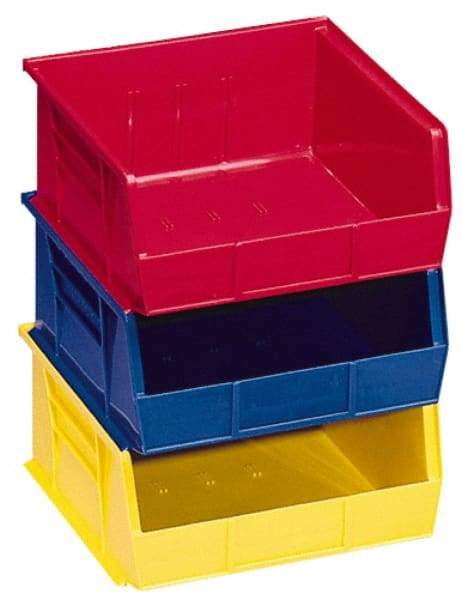 Akro-Mils - 20 Lb. Load Capacity, 10-7/8" Deep, Yellow Polymer Hopper Stacking Bin - 4" High x 4-1/8" Wide x 10-7/8" Long - All Tool & Supply