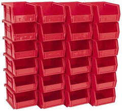 Akro-Mils - 10 Lb. Load Capacity, 5-3/8" Deep, Red Polymer Hopper Stacking Bin - 3" High x 4-1/8" Wide x 5-3/8" Long - All Tool & Supply