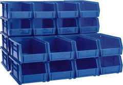 Akro-Mils - 10 Lb. Load Capacity, 7-3/8" Deep, Blue Polymer Hopper Stacking Bin - 3" High x 4-1/8" Wide x 7-3/8" Long - All Tool & Supply