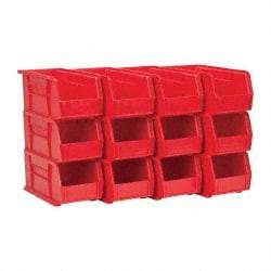 Akro-Mils - 30 Lb. Load Capacity, 10-7/8" Deep, Red Polymer Hopper Stacking Bin - 5" High x 5-1/2" Wide x 10-7/8" Long - All Tool & Supply