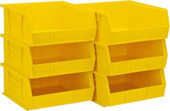 Akro-Mils - 50 Lb. Load Capacity, 10-7/8" Deep, Yellow Polymer Hopper Stacking Bin - 5" High x 11" Wide x 10-7/8" Long - All Tool & Supply