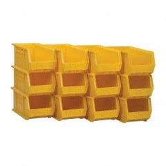 Akro-Mils - 60 Lb. Load Capacity, 14-3/4" Deep, Yellow Polymer Hopper Stacking Bin - 7" High x 8-1/4" Wide x 14-3/4" Long - All Tool & Supply