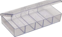 Flambeau - 6-5/8" Wide x 1" High x 3-1/4" Deep, Small Parts Box - Polystyrene Frame, 5 Compartments, 1" High Bin - All Tool & Supply