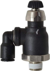 Legris - 1/4" Tube OD x 1/8" Male NPT Compact Swivel Outlet Flow Control Regulator - 0 to 145 psi & Nylon Material - All Tool & Supply