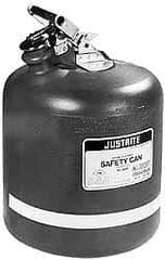 Justrite - 5 Gal Polyethylene Type I Safety Can - 16" High x 12-3/4" Diam, Red - All Tool & Supply