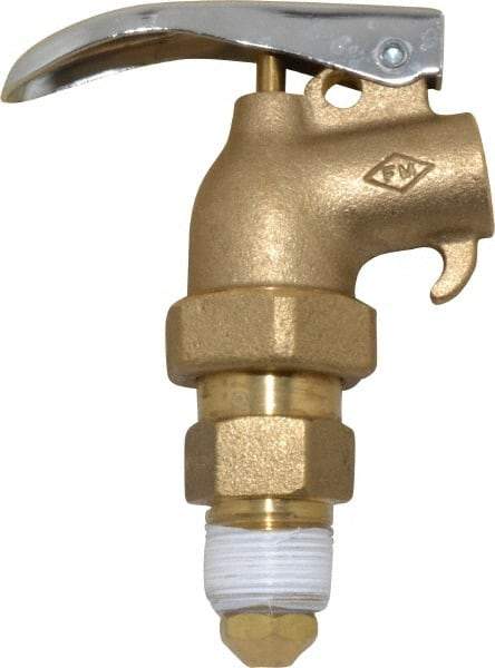 Justrite - 3/4" NPT Brass Adjustable Drum Faucet - FM Approved, Internal Arrester, Self Closing - All Tool & Supply