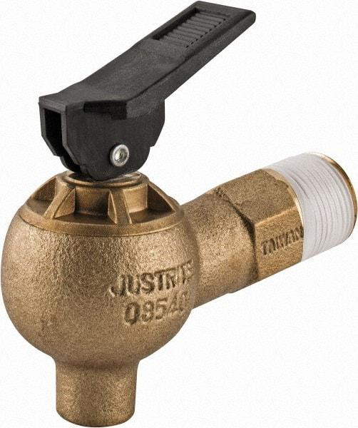 Justrite - 3/4" NPT Brass Drum Faucet - FM Approved - All Tool & Supply