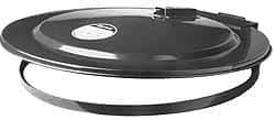 Justrite - 55 Gal, Steel Drum Cover - Hinged Self-Closing Drum Cover - All Tool & Supply