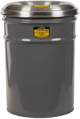 Justrite - 6 Gallon Complete Unit Fire Resistant Steel Drum and Aluminum Head - 12-1/8 Inch Outside Diameter, 5 Inch Opening Diameter, 16-3/4 Inch High, FM and UL Standards - All Tool & Supply