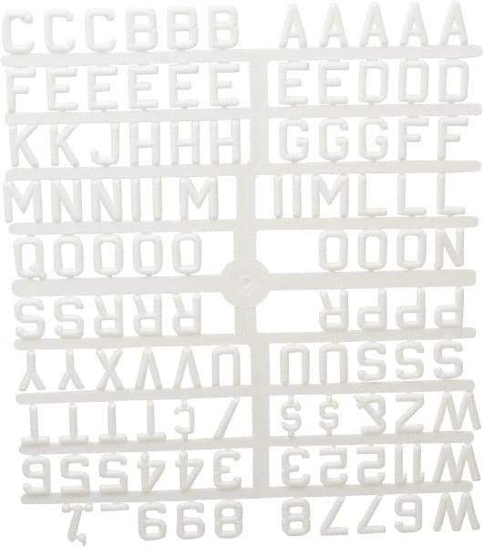 Ghent - Plastic Letter Kits Type: Reusable Letters Display Size: 3/4 (Inch) - All Tool & Supply