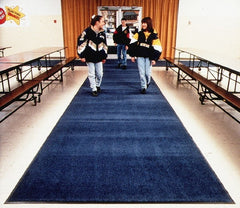 Entrance Mat: 60' Long, 3' Wide, Blended Yarn Surface Indoor, Medium-Duty Traffic, Vinyl Base, Charcoal