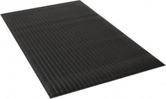 Wearwell - 5' Long x 3' Wide, Dry Environment, Anti-Fatigue Matting - Black, Vinyl with Vinyl Sponge Base, Rounded on 4 Sides - All Tool & Supply