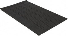 Wearwell - 5' Long x 3' Wide, Dry/Wet Environment, Anti-Fatigue Matting - Black, Vinyl Base, Beveled on 4 Sides - All Tool & Supply