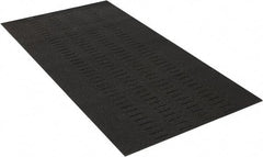 Wearwell - 6' Long x 3' Wide, Dry/Wet Environment, Anti-Fatigue Matting - Black, Vinyl with Vinyl Base, Beveled on 4 Sides - All Tool & Supply