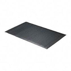 Wearwell - 5' Long x 3' Wide, Dry Environment, Anti-Fatigue Matting - Black, Vinyl with Vinyl Sponge Base, Rounded on 4 Sides - All Tool & Supply