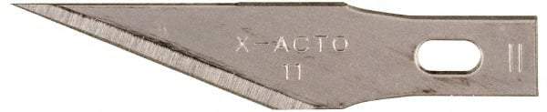 X-ACTO - 5 Piece Stainless Steel Hobby Blade - 1-19/32" OAL - All Tool & Supply