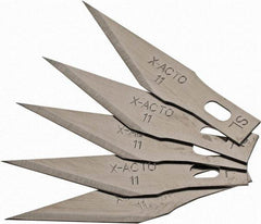 X-ACTO - 5 Piece Steel Hobby Blade - 1-19/32" OAL - All Tool & Supply