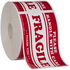 Made in USA - Fragile Please Handle With Care Shipping Label - 5" High x 3" Wide - All Tool & Supply