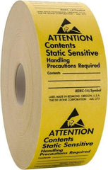 Made in USA - Attention Contents Static Sensitive Shipping Label - 1-3/4" High x 2-1/2" Wide - All Tool & Supply