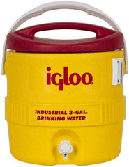 Igloo - 3 Gal Beverage Cooler - Plastic, Yellow/Red - All Tool & Supply