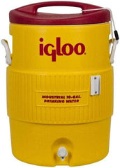 Igloo - 10 Gal Beverage Cooler - Plastic, Yellow/Red - All Tool & Supply